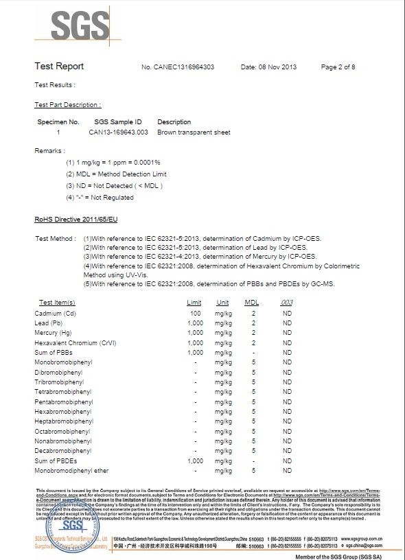 POLYIMIDE FILM SGS